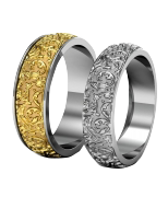 Комбинированное обручальное кольцо